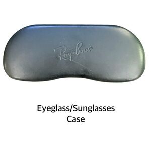 Ray-Ban Hard Shell Eyeglasses Sunglasses Case Black Logo